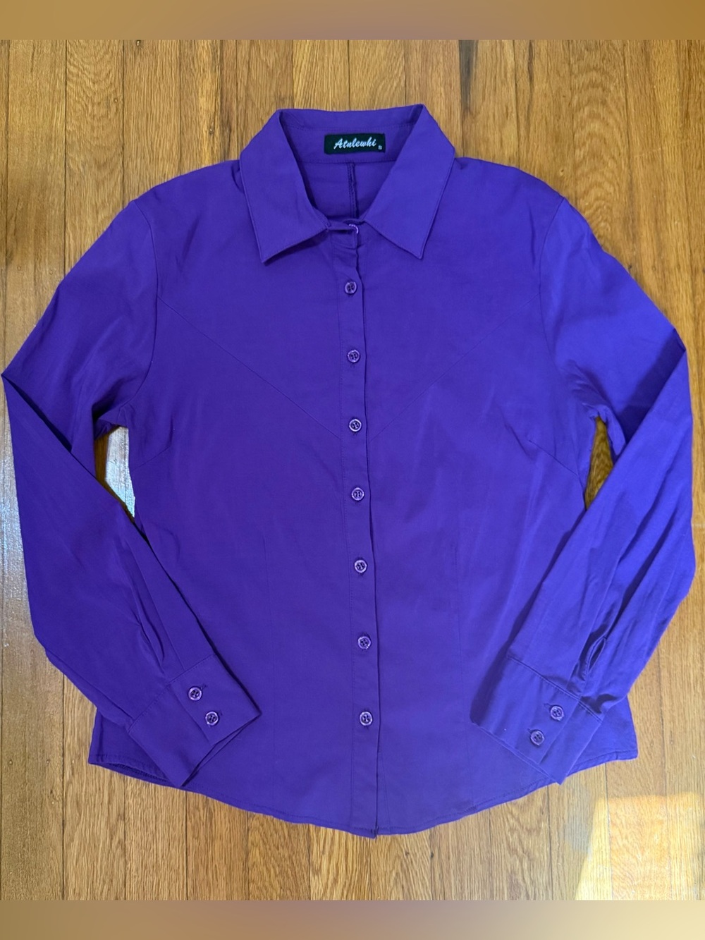 Purple Button-Up Women's Shirt Size Small